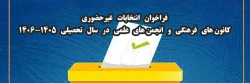 فراخوان شرکت در انتخابات کانون های فرهنگی و انجمن های علمی سال تحصیلی 1405-1406
 2
